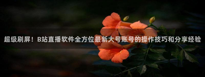 袋鼠直播体育.新网页.org：超级刷屏！B站直播软件全方位最新大号账号的操作技巧和分享经验
